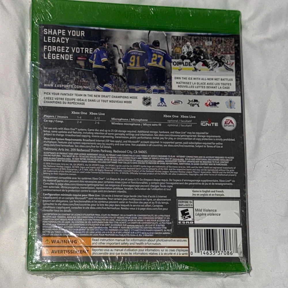 EA Sports NHL 17 Xbox One Video Game New Factory Sealed World Cup of Hockey 2016